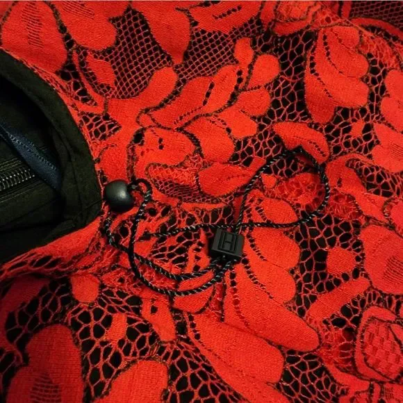 Tommy Hilfiger Red Lace Drop Waist A-Line Dress Size 14 NWOT - Picture 11 of 11